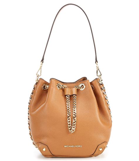 michael kors alanis small bucket bag|Alanis Small Pebbled Leather Bucket Bag .